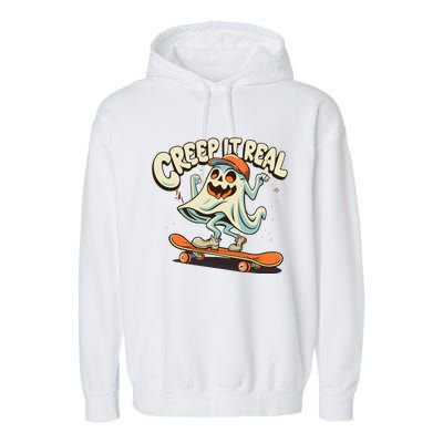 Creep It Real Halloween Garment-Dyed Fleece Hoodie