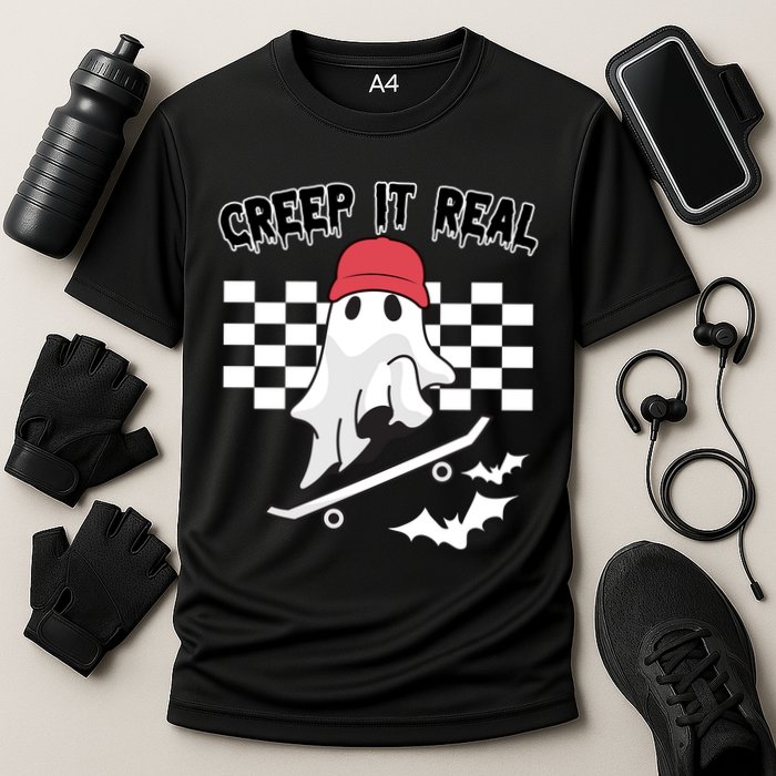 Creek It Real Funny Ghost Halloween Cooling Performance Crew T-Shirt