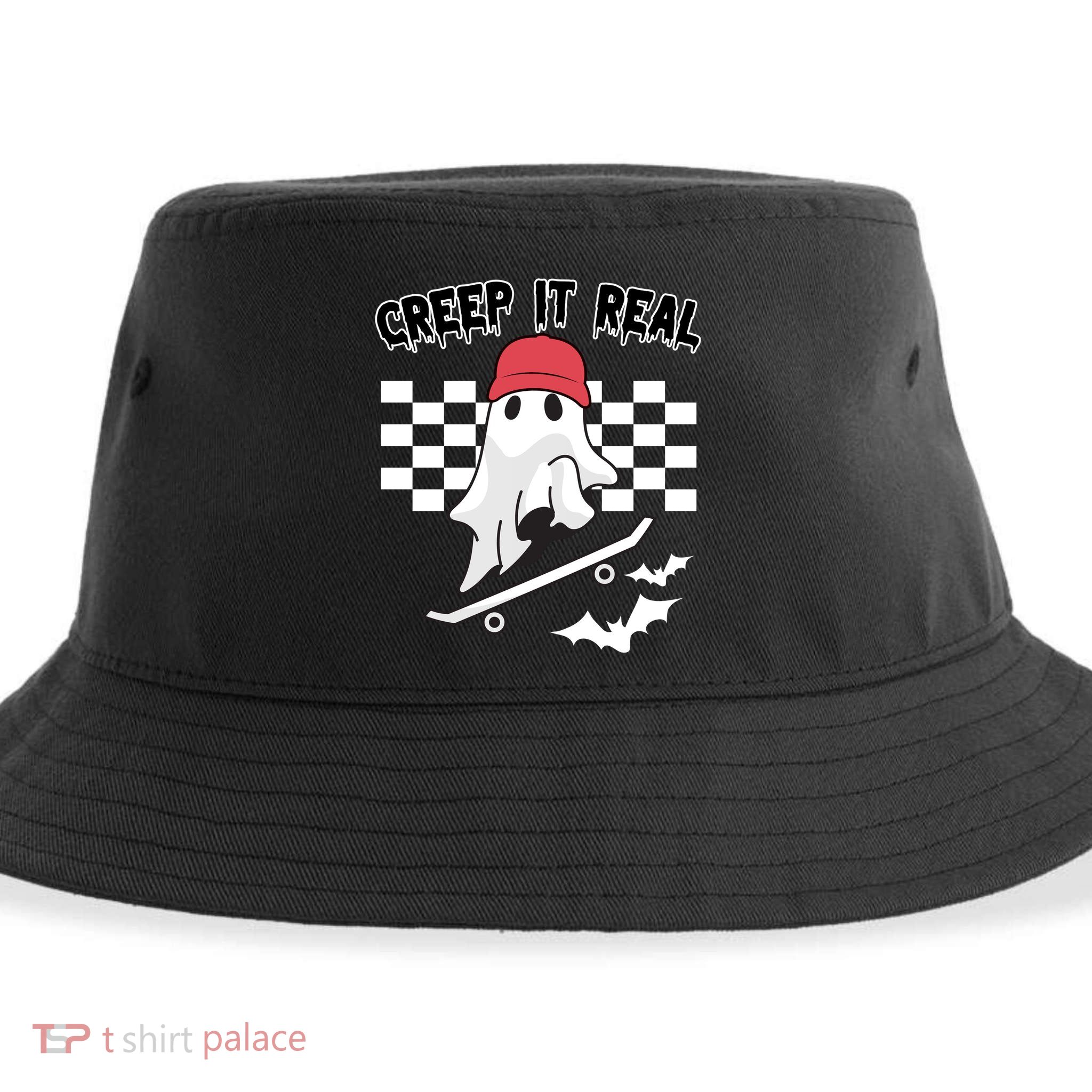 Creek It Real Funny Ghost Halloween Sustainable Bucket Hat