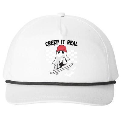 Creek It Real Funny Ghost Halloween Snapback Five-Panel Rope Hat