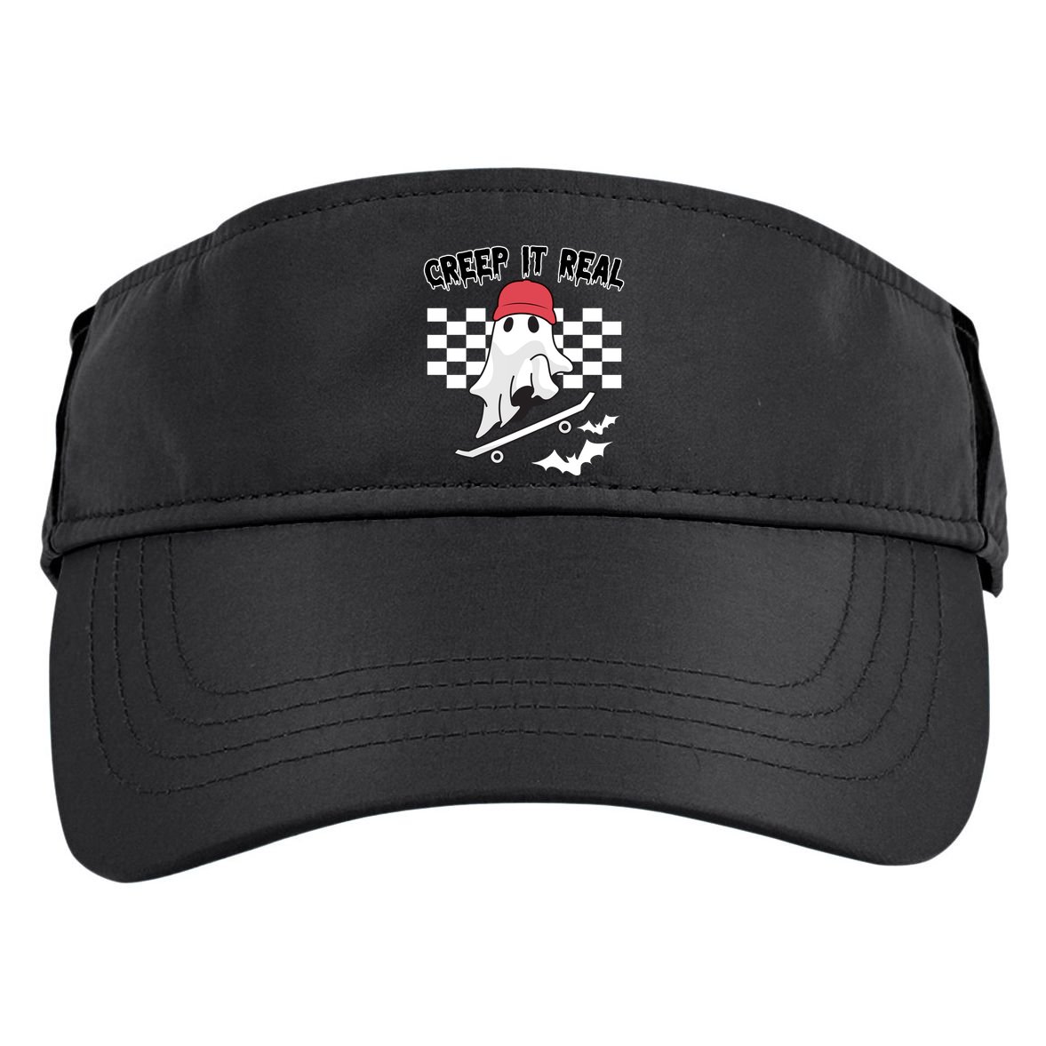 Creek It Real Funny Ghost Halloween Adult Drive Performance Visor