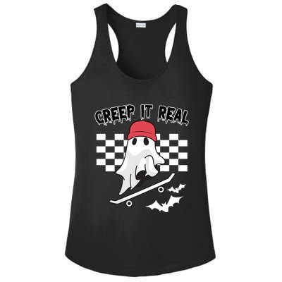 Creek It Real Funny Ghost Halloween Ladies PosiCharge Competitor Racerback Tank