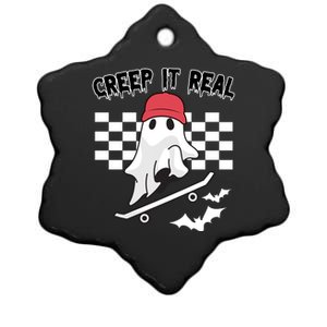 Creek It Real Funny Ghost Halloween Ceramic Star Ornament