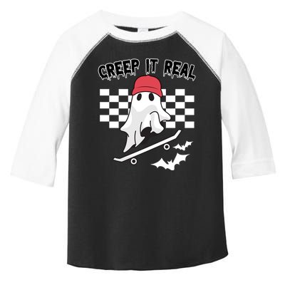 Creek It Real Funny Ghost Halloween Toddler Fine Jersey T-Shirt