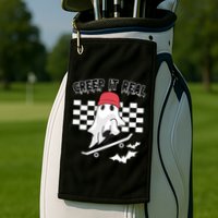 Creek It Real Funny Ghost Halloween Golf Towel