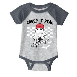 Creek It Real Funny Ghost Halloween Infant Baby Jersey Bodysuit