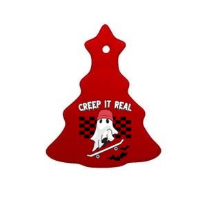 Creek It Real Funny Ghost Halloween Ceramic Tree Ornament