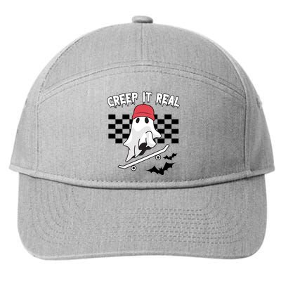 Creek It Real Funny Ghost Halloween 7-Panel Snapback Hat