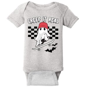 Creek It Real Funny Ghost Halloween Baby Bodysuit