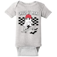 Creek It Real Funny Ghost Halloween Baby Bodysuit