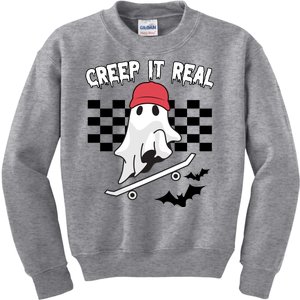 Creek It Real Funny Ghost Halloween Kids Sweatshirt