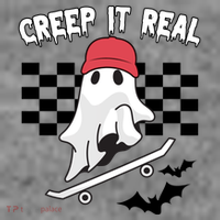 Creek It Real Funny Ghost Halloween Short Acrylic Beanie