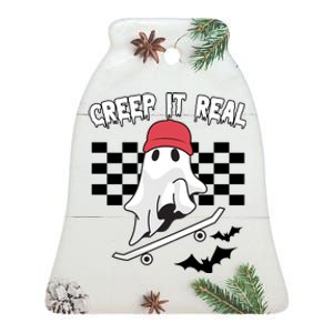 Creek It Real Funny Ghost Halloween Ceramic Bell Ornament