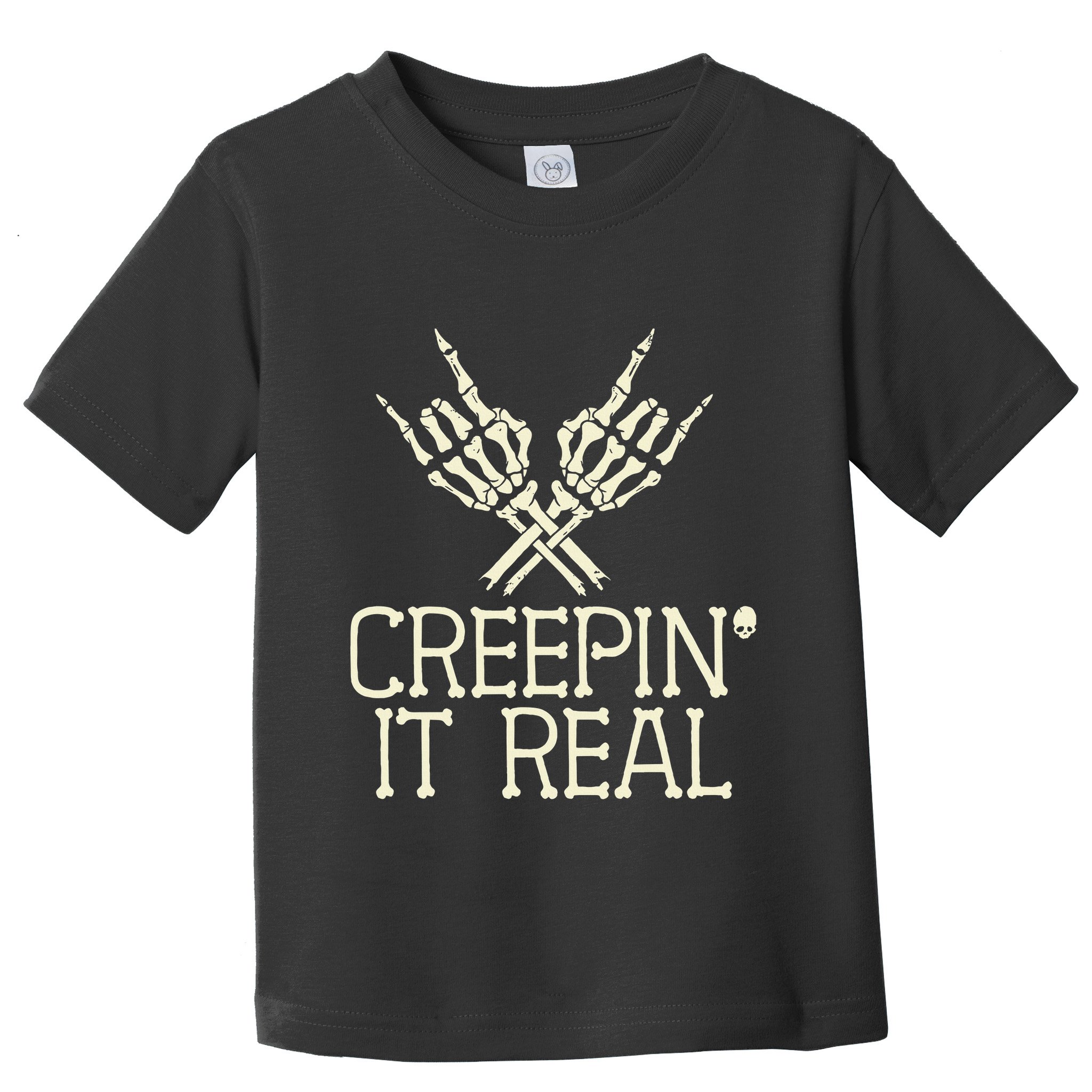 Creepin' It Real Funny Halloween Skeleton Toddler T-Shirt