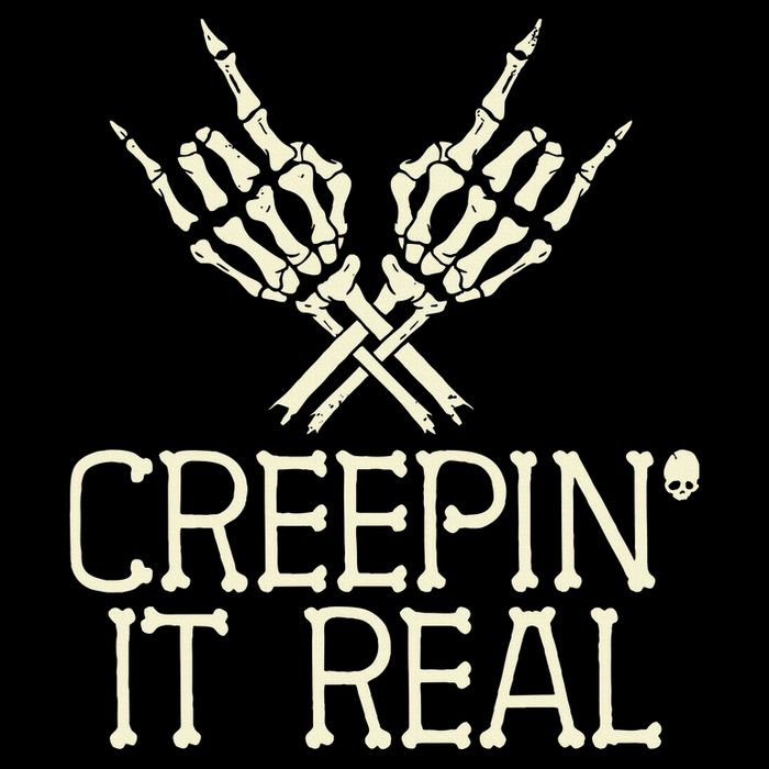 Creepin' It Real Funny Halloween Skeleton Wool Snapback Cap