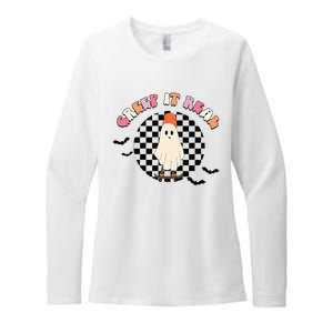 Creep It Real Ghost Halloween Sweating Sucks Skeleton  Womens CVC Long Sleeve Shirt