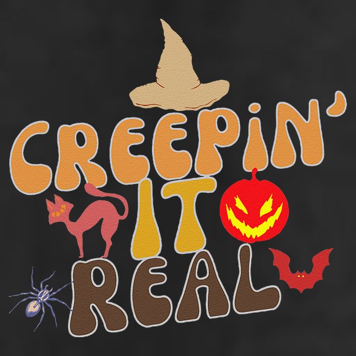 Creepin It Real Spooky Halloween Design Adult Drive Performance Visor