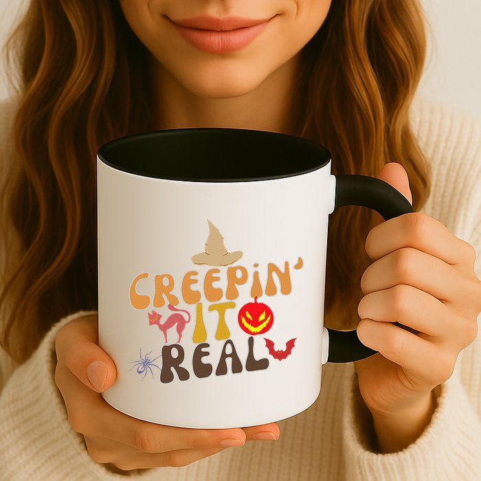 Creepin It Real Spooky Halloween Design Mug