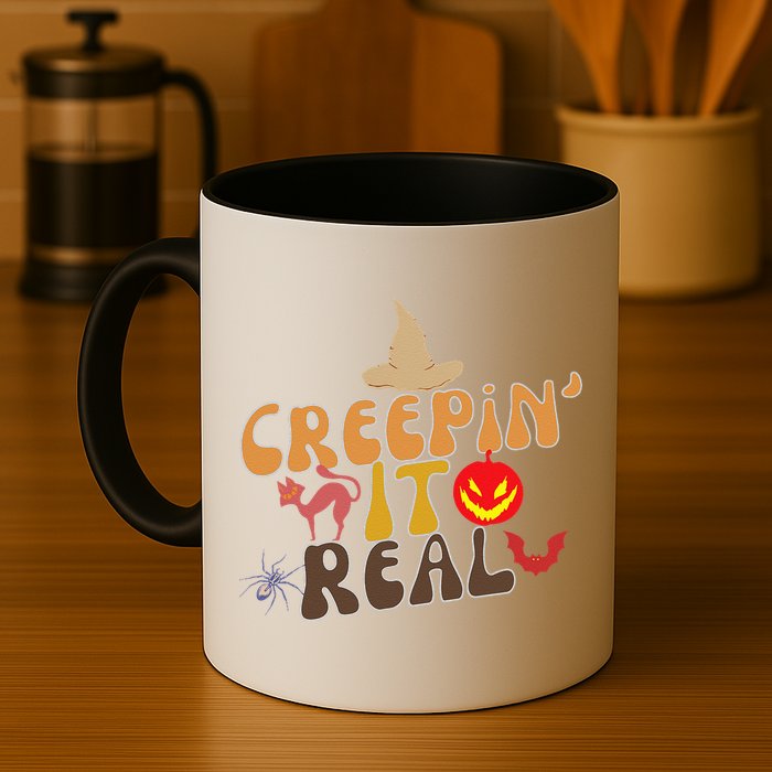 Creepin It Real Spooky Halloween Design Mug