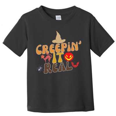 Creepin It Real Spooky Halloween Design Toddler T-Shirt
