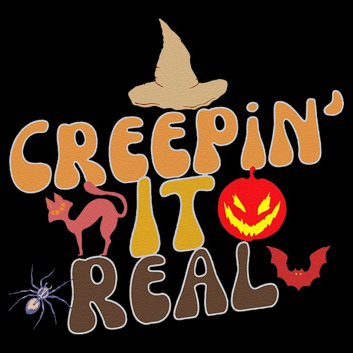 Creepin It Real Spooky Halloween Design Short Acrylic Beanie