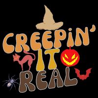 Creepin It Real Spooky Halloween Design Wool Snapback Cap
