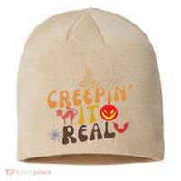 Creepin It Real Spooky Halloween Design Sustainable Beanie