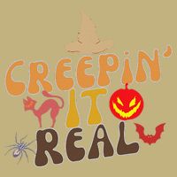 Creepin It Real Spooky Halloween Design Magnet