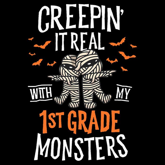 Creepin It Real With My 1st Grade Monsters Halloween Teacher Sustainable Bucket Hat