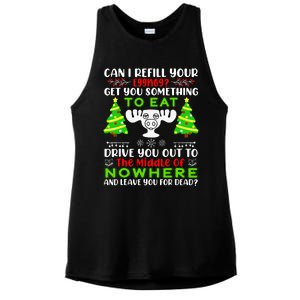 Can I Refill Your Eggnog Funny Christmas Vacation Quote Ladies PosiCharge Tri-Blend Wicking Tank