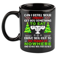 Can I Refill Your Eggnog Funny Christmas Vacation Quote 11oz C Handle Ceramic Mug