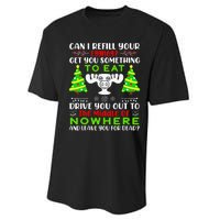 Can I Refill Your Eggnog Funny Christmas Vacation Quote Performance Sprint T-Shirt