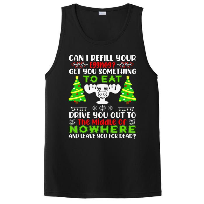 Can I Refill Your Eggnog Funny Christmas Vacation Quote PosiCharge Competitor Tank