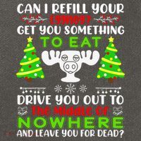 Can I Refill Your Eggnog Funny Christmas Vacation Quote Cotton Canvas Backpack