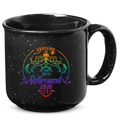 Cruising Into Retirement 2025 Retired Cruising Vacation Trip 15oz Campfire Ceramic Mug