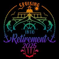 Cruising Into Retirement 2025 Retired Cruising Vacation Trip Zip Tote Bag