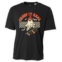 Creep It Real Skateboarding Retro Halloween Ghost Costume Cooling Performance Crew T-Shirt