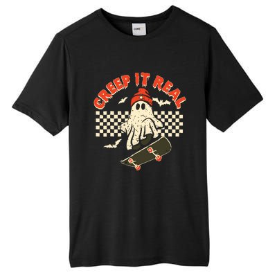 Creep It Real Skateboarding Retro Halloween Ghost Costume Tall Fusion ChromaSoft Performance T-Shirt