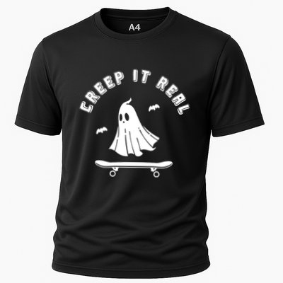 Creep It Real Skateboard Ghost Skateboarding Halloween Performance Shirt