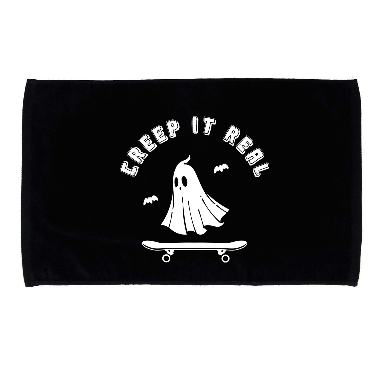 Creep It Real Skateboard Ghost Skateboarding Halloween Microfiber Hand Towel