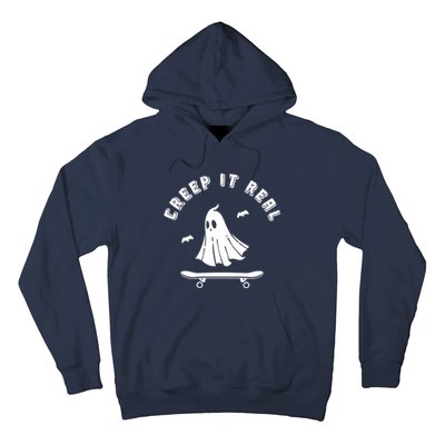 Creep It Real Skateboard Ghost Skateboarding Halloween Hoodie