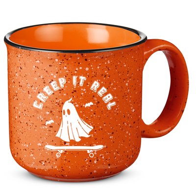 Creep It Real Skateboard Ghost Skateboarding Halloween 15oz Campfire Ceramic Mug