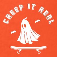 Creep It Real Skateboard Ghost Skateboarding Halloween Kids T-Shirt