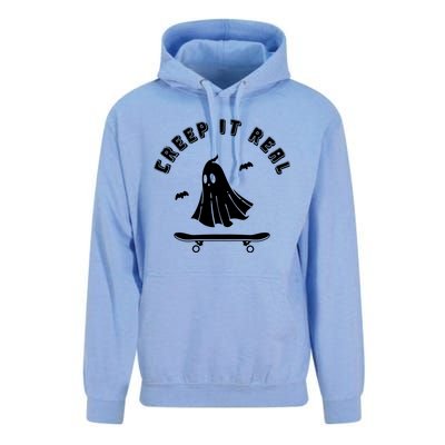 Creep It Real Skateboard Ghost Skateboarding Halloween Unisex Surf Hoodie