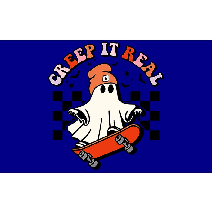 Creep It Real Skateboarding Ghost Retro Halloween Costume Cute Gift Bumper Sticker