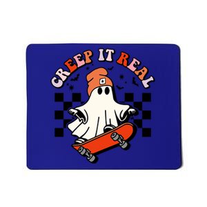 Creep It Real Skateboarding Ghost Retro Halloween Costume Cute Gift Mousepad