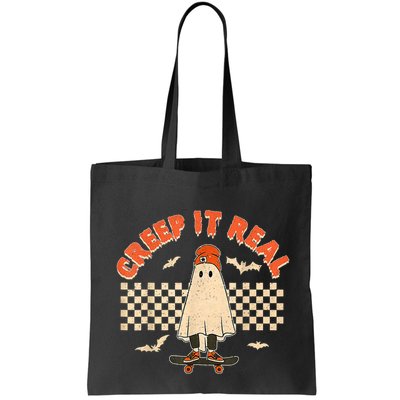 Creep It Real Skateboarding Ghost Retro Halloween Costume Bag