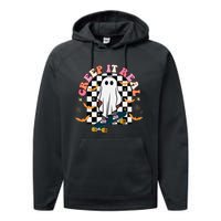 Creep It Real Skateboarder Ghost Halloween Performance Fleece Hoodie