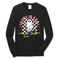 Creep It Real Skateboarder Ghost Halloween Long Sleeve Shirt