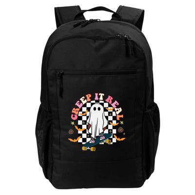 Creep It Real Skateboarder Ghost Halloween Backpack